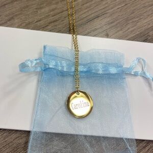 Carolina Gold Plated Circle Necklaces